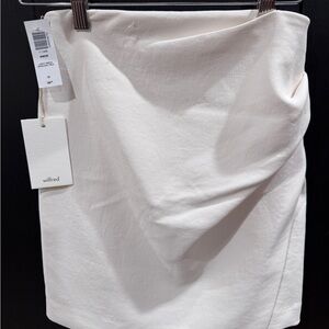 Aritzia Wilfred Cream Mini Skirt